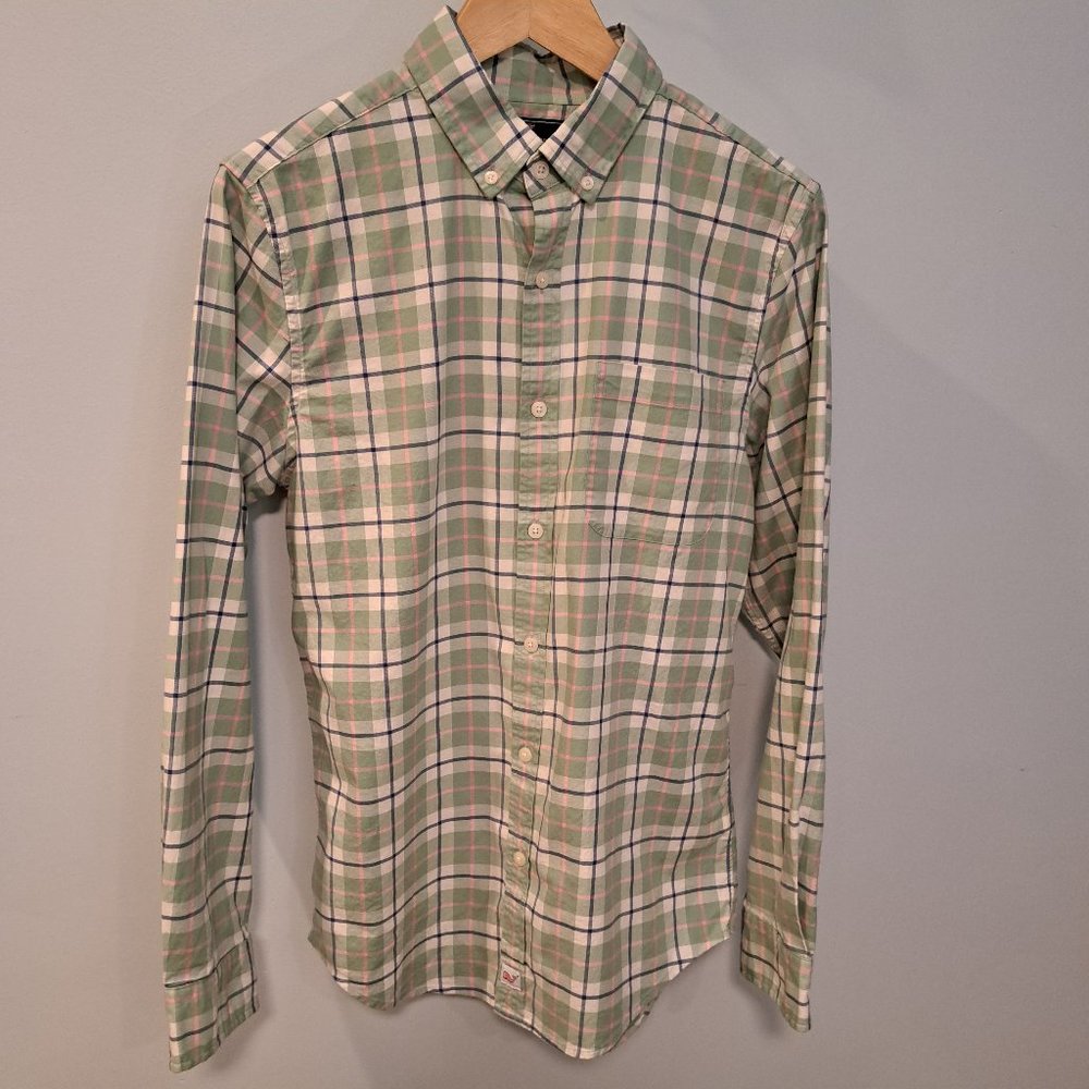 Vineyard Vines Slim Fit Murray Shirt S men's long sleeve button down plaid shirt